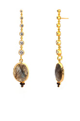 Labradorite & Zircon Boucles d'oreilles
